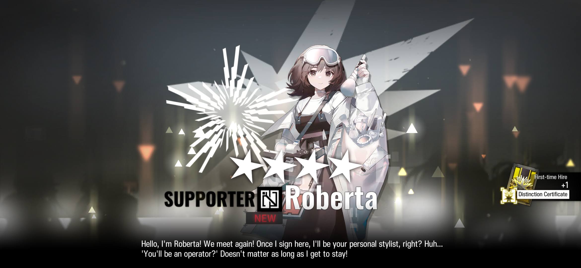 Roberta first hire